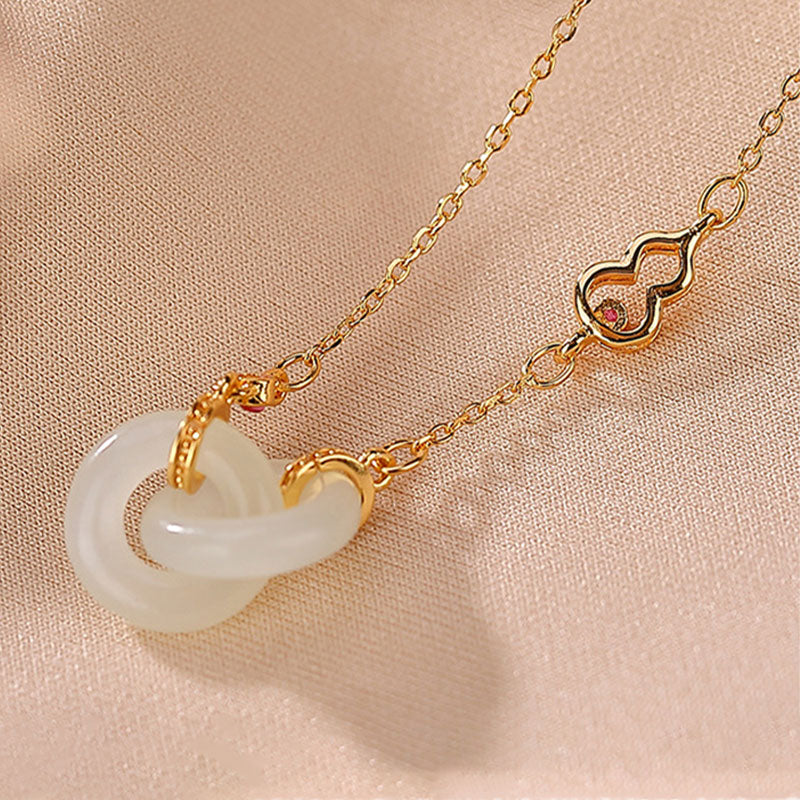 Buddha Stones 925 Sterling Silver Round Jade Luck Prosperity Necklace Chain Pendant - image 4