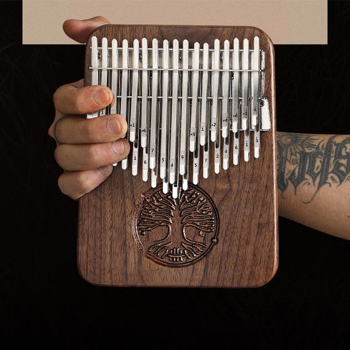 Buddha Stones Kalimba 34 Keys Thumb Piano Tree of Life Design Portable Finger Marimba Piano - image 6