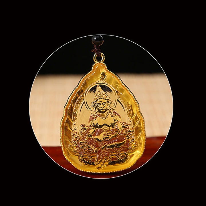 Buddha Stones Tibetan Buddha Liuli Crystal Serenity Necklace Pendant - image 3