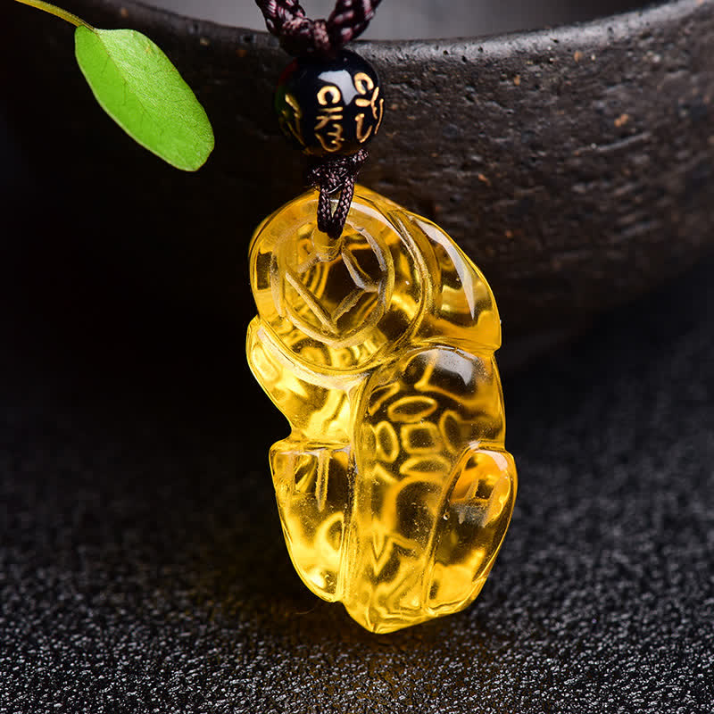 Buddha Stones FengShui Citrine PiXiu Wealth Necklace Pendant - image 7