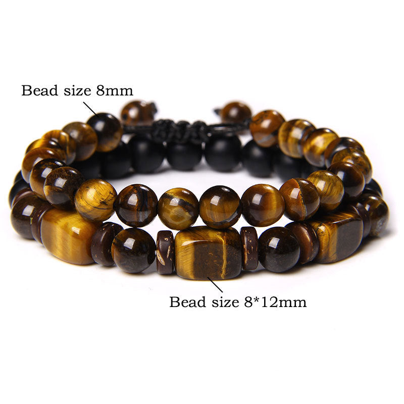 Buddha Stones Tiger Eye Frosted Stone Hematite Courage Bracelet - image 5