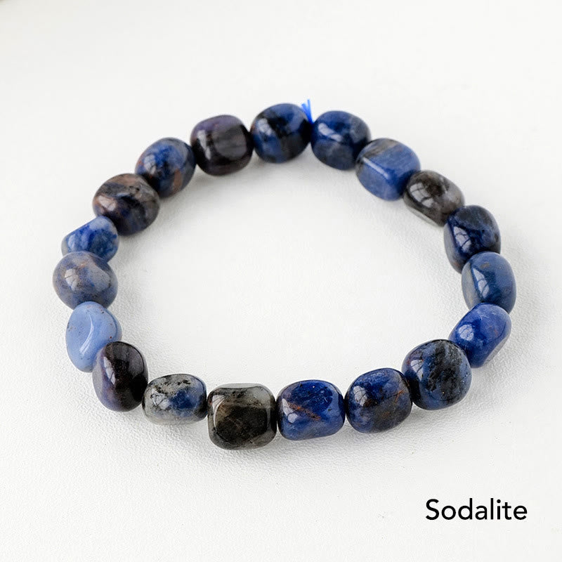 Natural Irregular Shape Crystal Stone Spiritual Awareness Bracelet - Sodalite - image 37
