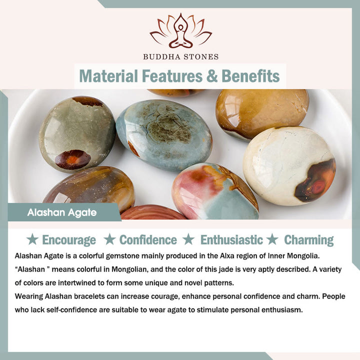 Buddha Stones Natural Alashan Agate Encourage Bracelet - image 5