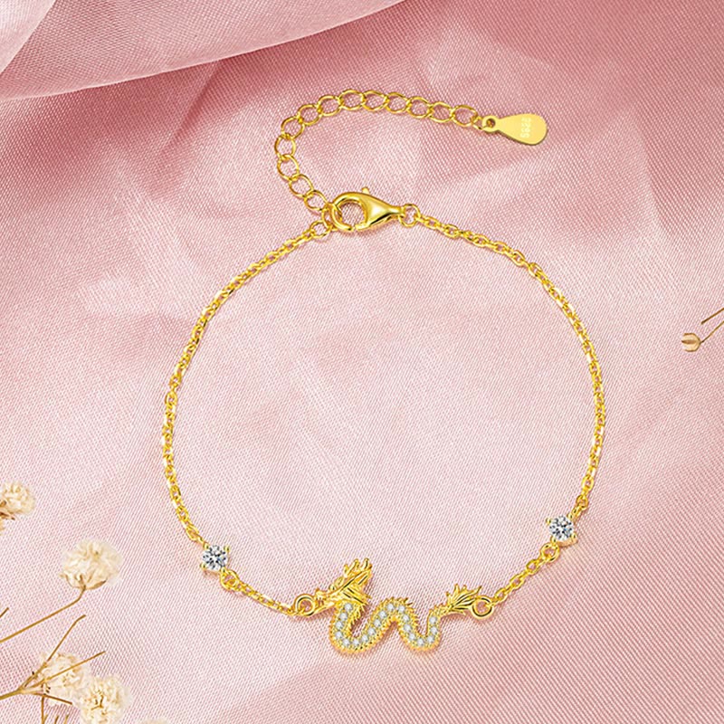 Buddha Stones 925 Sterling Silver Year Of The Dragon Auspicious Golden Dragon Luck Red Rope Chain Bracelet - image 12