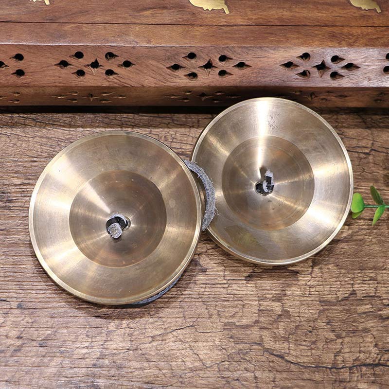 Buddha Stones Tibetan Tingsha Bell Auspicious Cloud Six True Words Copper Wealth Decoration - image 4