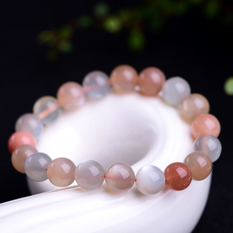 Buddha Stones Natural Moonstone Wealth Positive Bracelet - image 4