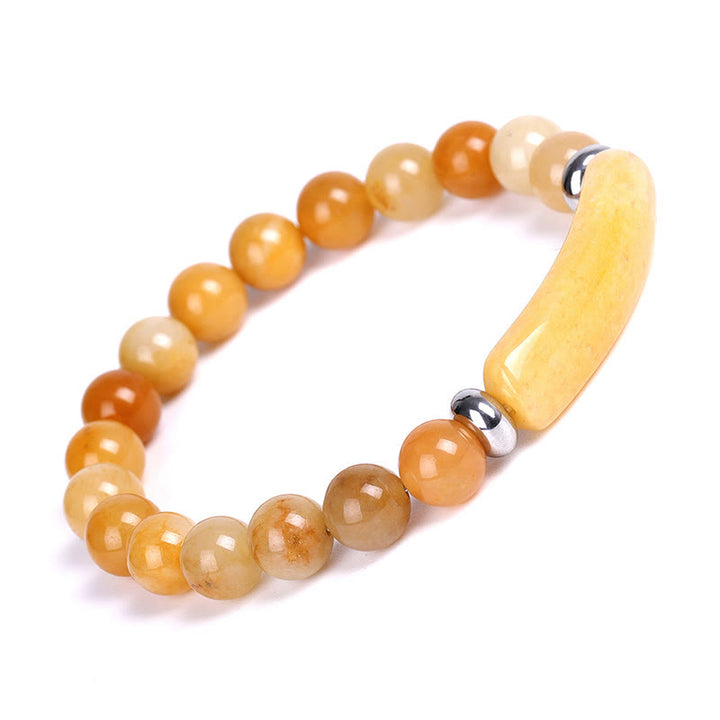 Buddha Stones Handmade Natural Gemstone Healing Bracelet - Golden Silk Jade - image 33