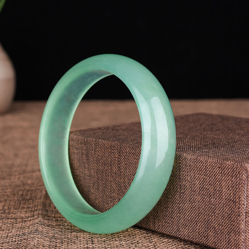 Buddha Stones Natural Jade Luck Healing Prosperity Bangle Bracelet - image 6