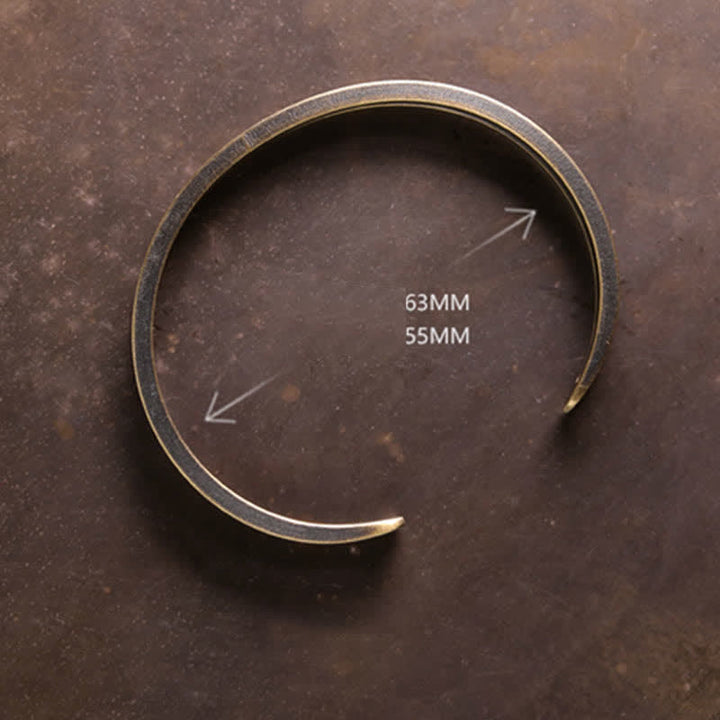 Buddha Stones Rustic Copper Luck Viking Cuff Bracelet - image 16