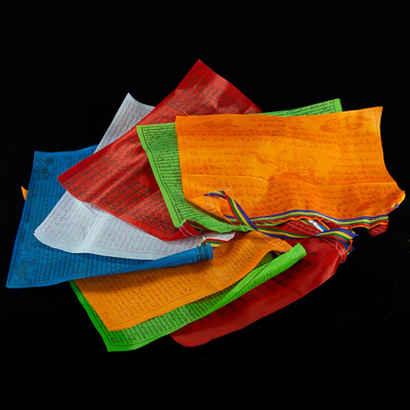 Tibetan 5 Colors Windhorse Blessing Outdoor 20 Pcs Prayer Flag - image 6