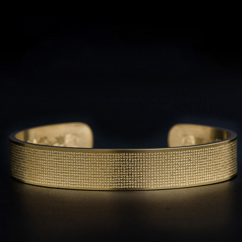 Buddha Stones Shurangama Mantra Engraving Titanium Steel Blessing Bracelet - image 5