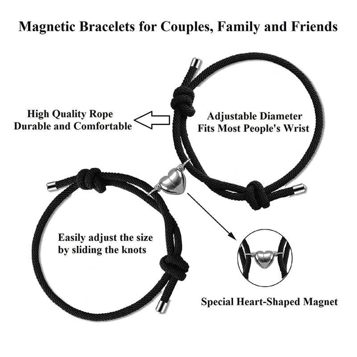 2Pcs Love Magnetic Couple String Strength Bracelet - image 18