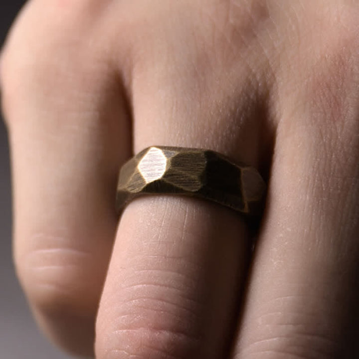 Buddha Stones Tibetan Simple Design Copper Wealth Ring - image 10