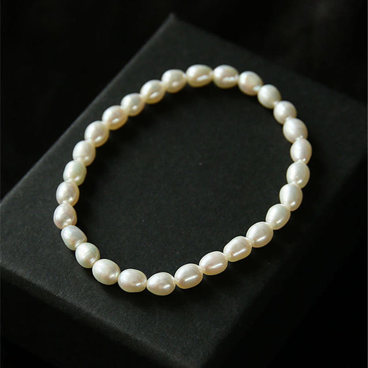 Buddha Stones Natural Pearl Healing Beaded Bracelet - image 1