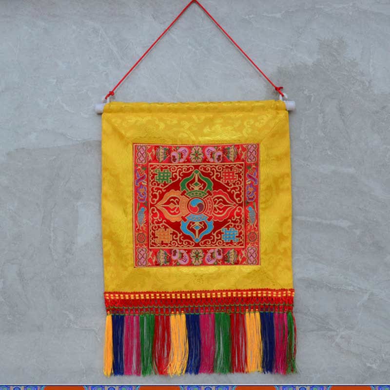 Vajra Auspicious Symbols Spiritual Power Wall Art - Vajra - Red - image 2