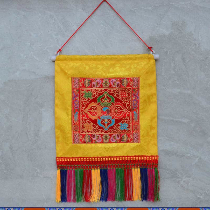 Vajra Auspicious Symbols Spiritual Power Wall Art - Vajra - Red - image 2