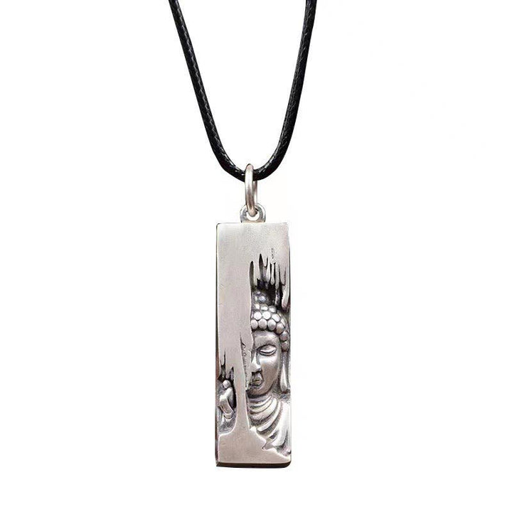 Buddha Stones Tathagata Buddha Strength Protection Amulet Lucky Vintage Style Pendant Necklace - Buddha+60cm Leather Rope - image 0