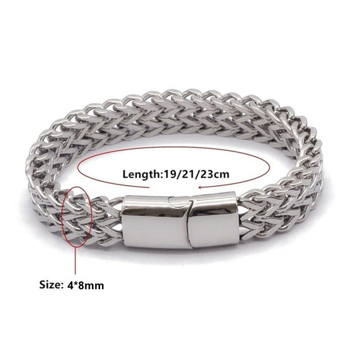 Buddha Stones Fish Scale Magnetic Buckle Titanium Steel Balance Bracelet Bangle - image 11