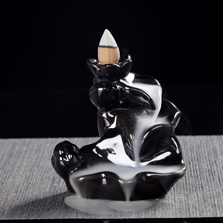 Handcrafted Waterfall Incense Holder Backflow Cone Ceramic Burner - image 2