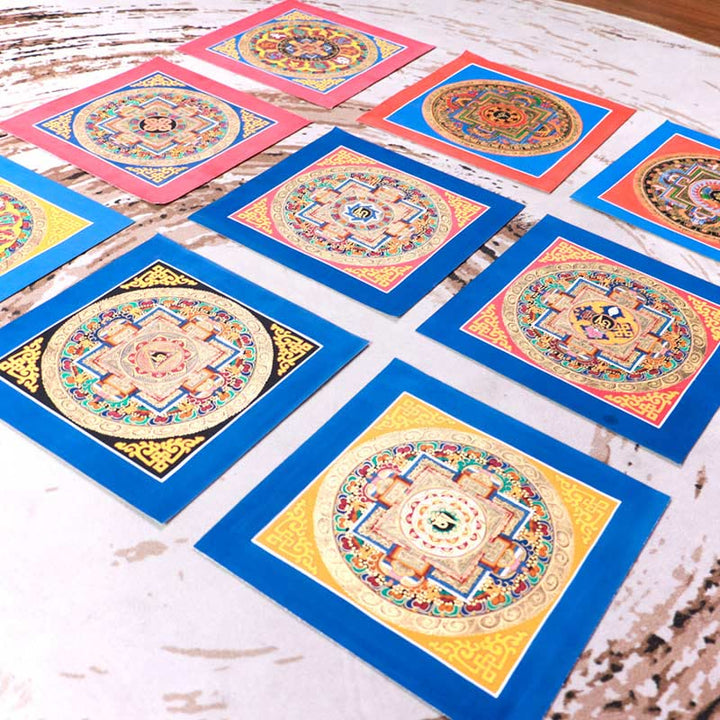 Buddha Stones Tibetan Handmade Thangka Painting Blessing Thangka Blind Box Random Color Pattern - image 13