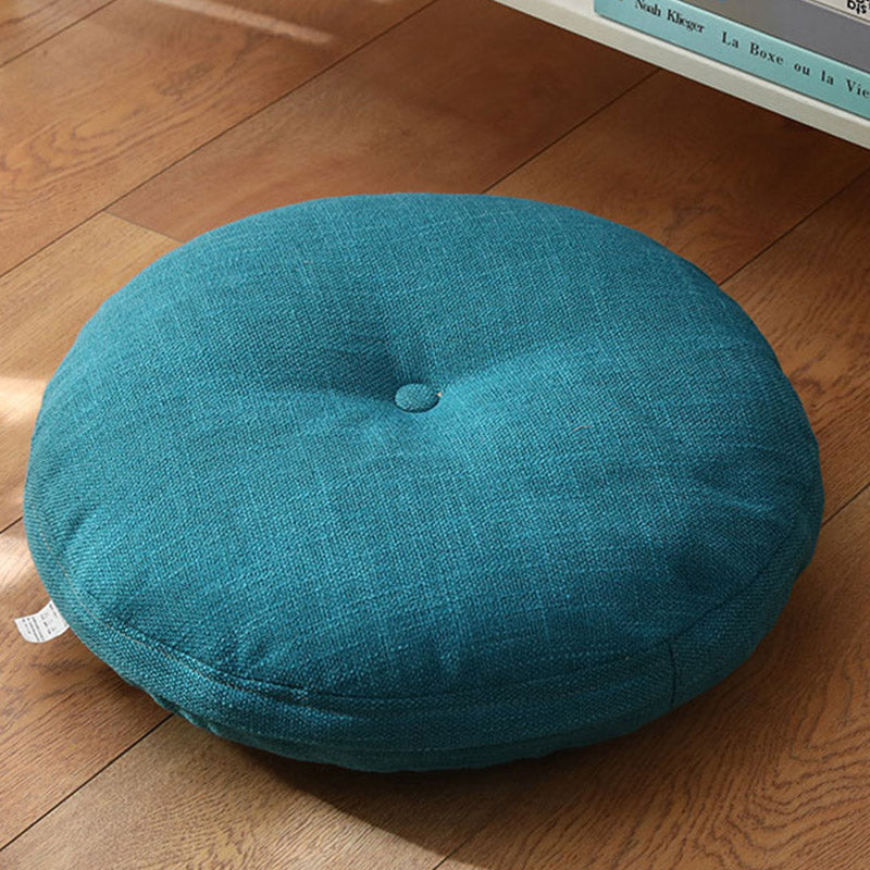 Buddha Stones Lotus Simple Pattern Linen Meditation Seat Cushion Home Living Room Decoration - Detachable - 40cm*10cm - MediumTurquoise - image 14